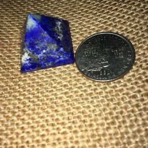 Hand carved lapis lazuli pyramid
